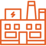 orange icon of power plant