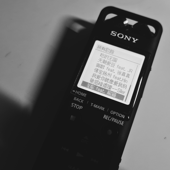 voice recorder with chinese text on screen
