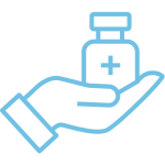 doctors hand holding Pharmaceutical products